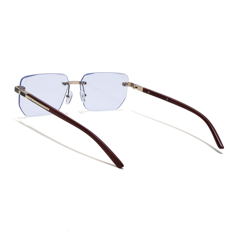 Eyejack Reflex Photochromic Golden Rimless Eyeglasses for Men & Women (90385FCL2501)