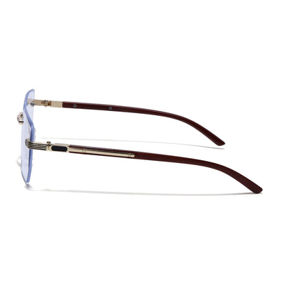 Eyejack Reflex Photochromic Golden Rimless Eyeglasses for Men & Women (90385FCL2501)