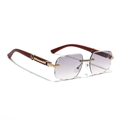 Eyejack Reflex Photochromic Golden Rimless Sunglasses for Men & Women (90386CL2502)