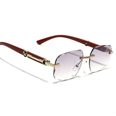 Eyejack Reflex Photochromic Golden Rimless Sunglasses for Men & Women (90386CL2502)