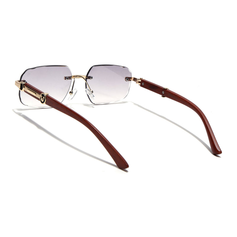 Eyejack Reflex Photochromic Golden Rimless Sunglasses for Men & Women (90386CL2502)