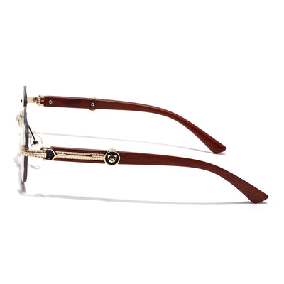 Eyejack Reflex Photochromic Golden Rimless Sunglasses for Men & Women (90386CL2502)