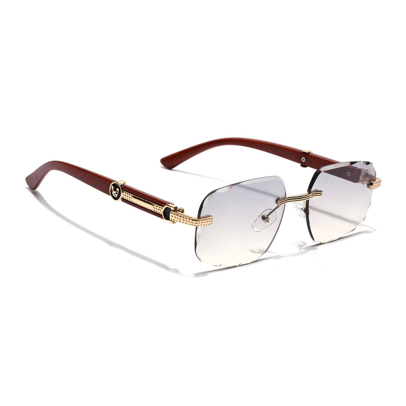 Eyejack Reflex Photochromic Golden Rimless Sunglasses for Men & Women (90386CL2504)