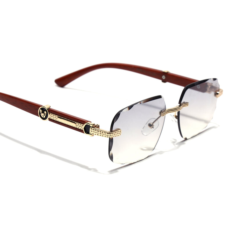 Eyejack Reflex Photochromic Golden Rimless Sunglasses for Men & Women (90386CL2504)