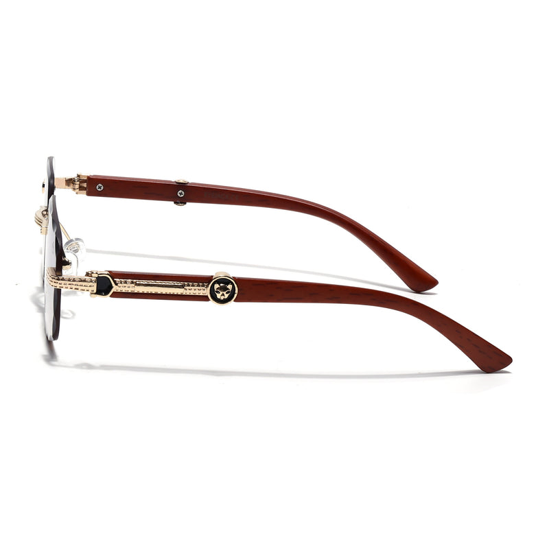 Eyejack Reflex Photochromic Golden Rimless Sunglasses for Men & Women (90386CL2504)