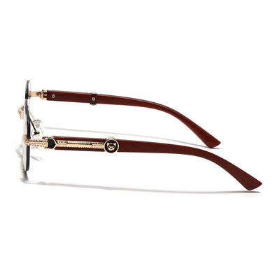 Eyejack Reflex Photochromic Golden Rimless Sunglasses for Men & Women (90386CL2505)