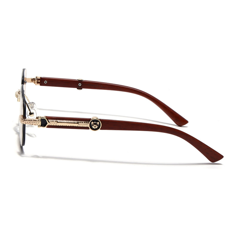 Eyejack Reflex Photochromic Golden Rimless Sunglasses for Men & Women (90386CL2505)