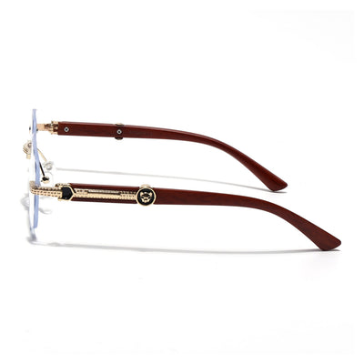 Eyejack Reflex Photochromic Golden Rimless Eyeglasses for Men & Women (90386FCL2506)