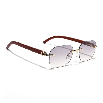 Eyejack Reflex Photochromic Golden Rimless Sunglasses for Men & Women (90387CL2512)