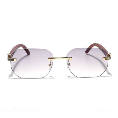 Eyejack Reflex Photochromic Golden Rimless Sunglasses for Men & Women (90387CL2512)
