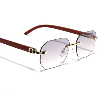 Eyejack Reflex Photochromic Golden Rimless Sunglasses for Men & Women (90387CL2512)