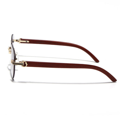 Eyejack Reflex Photochromic Golden Rimless Sunglasses for Men & Women (90387CL2512)