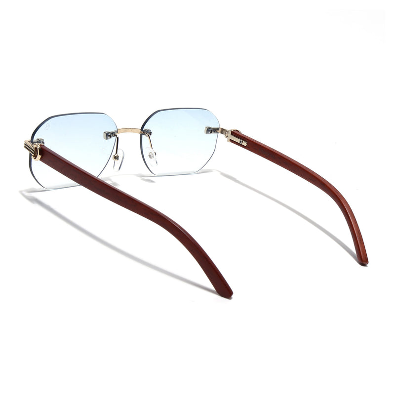 Eyejack Reflex Photochromic Golden Rimless Sunglasses for Men & Women (90387CL2513)