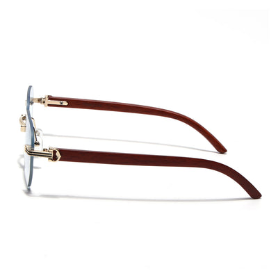 Eyejack Reflex Photochromic Golden Rimless Sunglasses for Men & Women (90387CL2513)