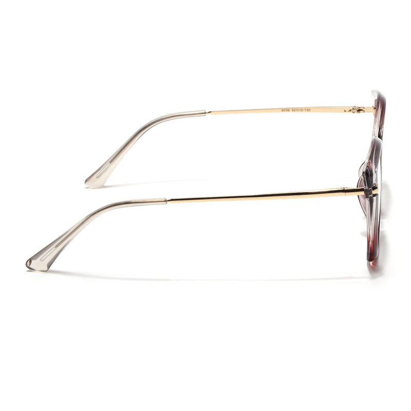 Voyage Glam Grey Red & Golden Cateye Eyeglasses for Women (9039MG5224-C2)
