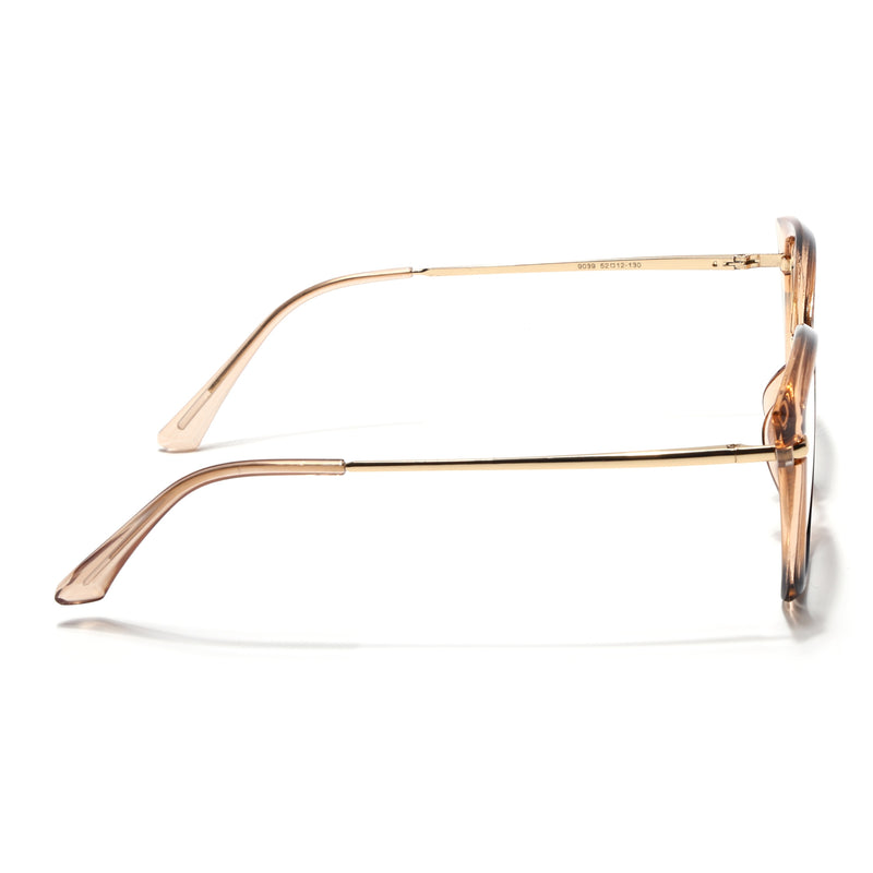 Voyage Glam Brown Blue & Golden Cateye Eyeglasses for Women (9039MG5225-C3)