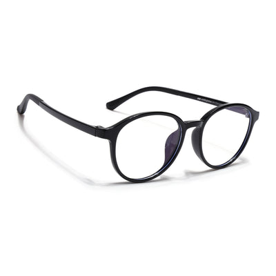 Voyage Air Black Round Eyeglasses for Men & Women (910MG4377-C1)