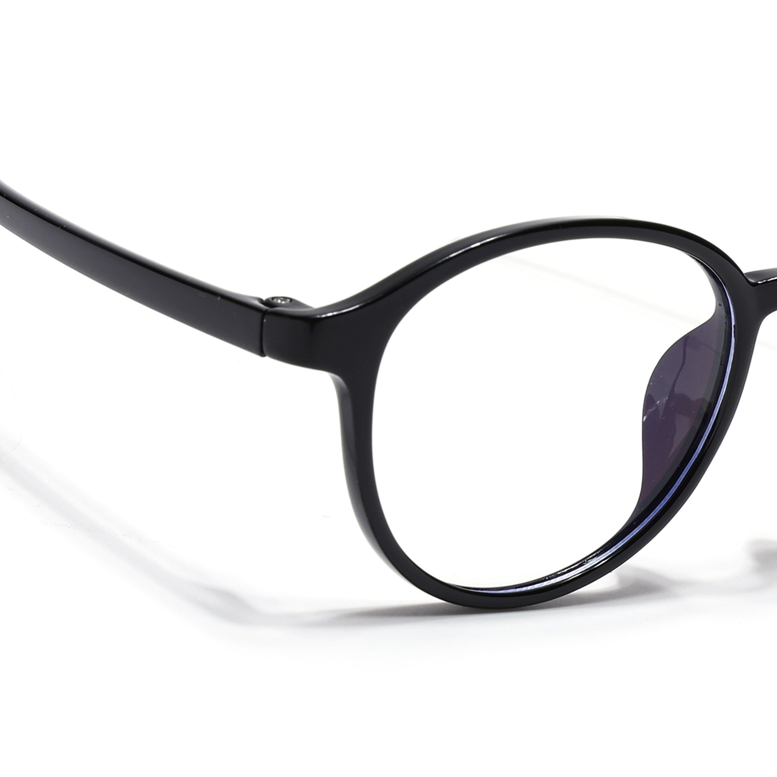 Voyage Air Black Round Eyeglasses for Men & Women (910MG4377-C1)