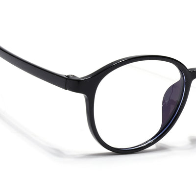 Voyage Air Black Round Eyeglasses for Men & Women (910MG4377-C1)