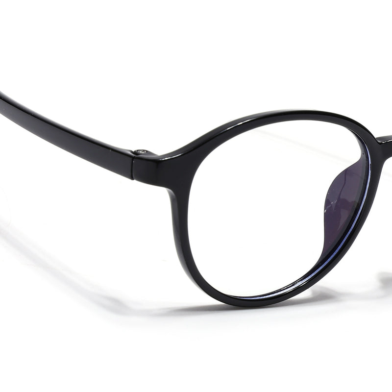 Voyage Air Black Round Eyeglasses for Men & Women (910MG4377-C1)