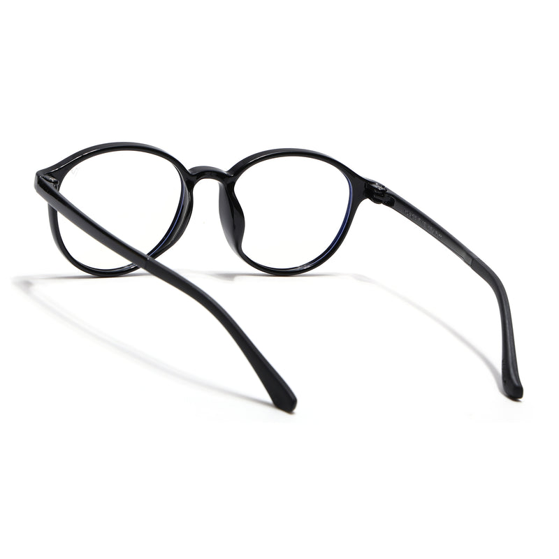 Voyage Air Black Round Eyeglasses for Men & Women (910MG4377-C1)