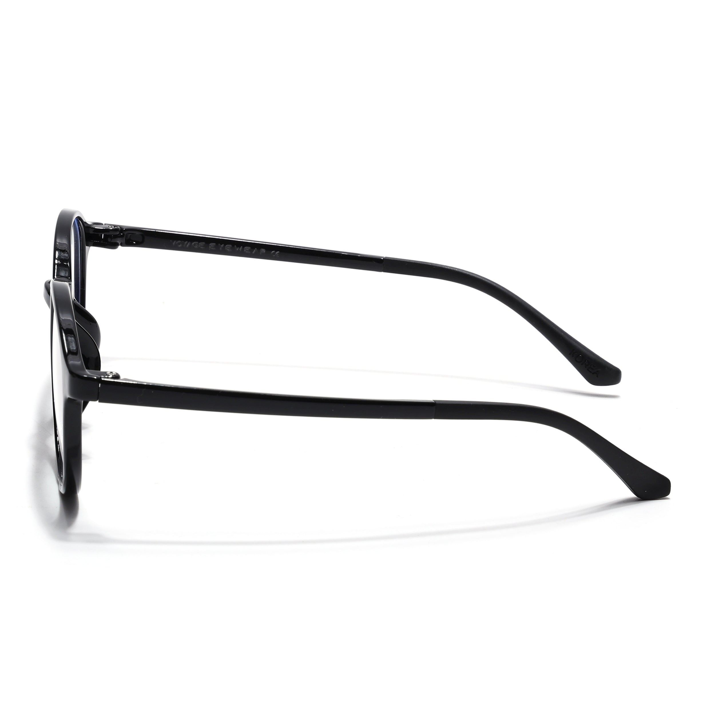 Voyage Air Black Round Eyeglasses for Men & Women (910MG4377-C1)