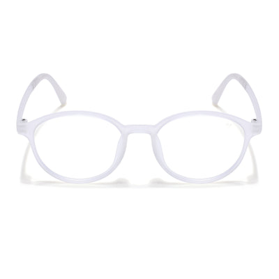Voyage Air Transparent Round Eyeglasses for Men & Women (910MG4378-C5)