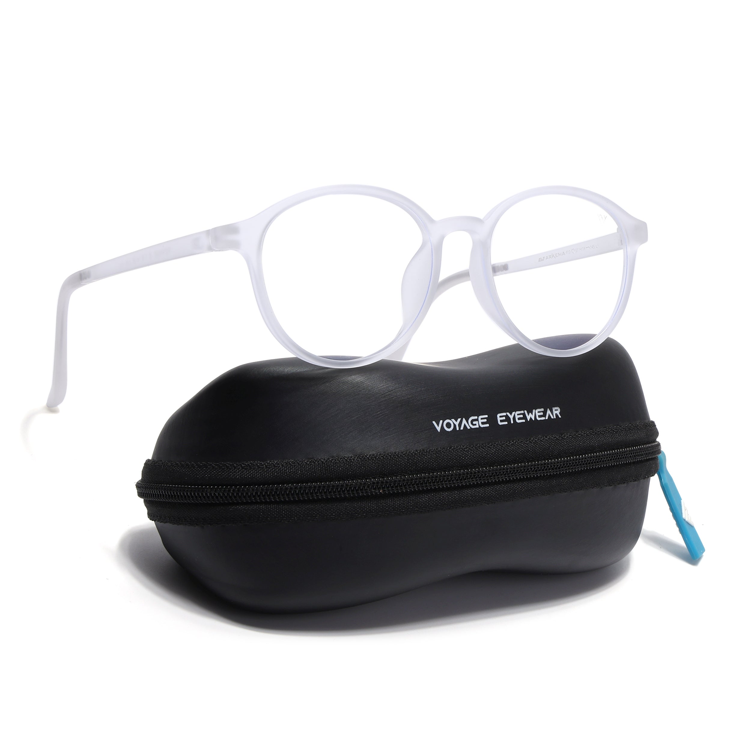 Voyage Air Transparent Round Eyeglasses for Men & Women (910MG4378-C5)