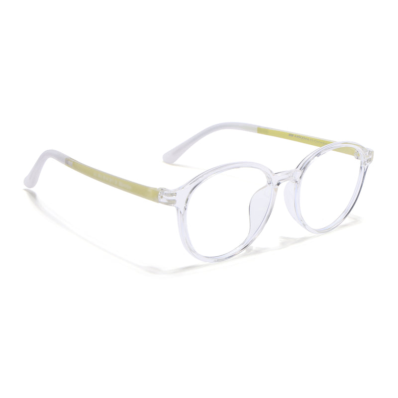 Voyage Air Transparent Round Eyeglasses for Men & Women (910MG4381-C4)