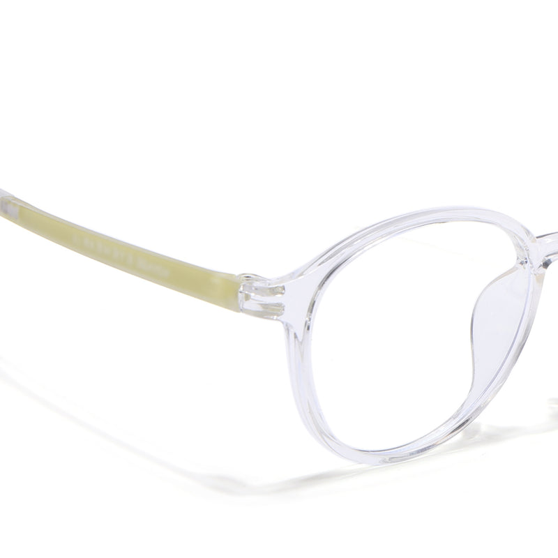 Voyage Air Transparent Round Eyeglasses for Men & Women (910MG4381-C4)