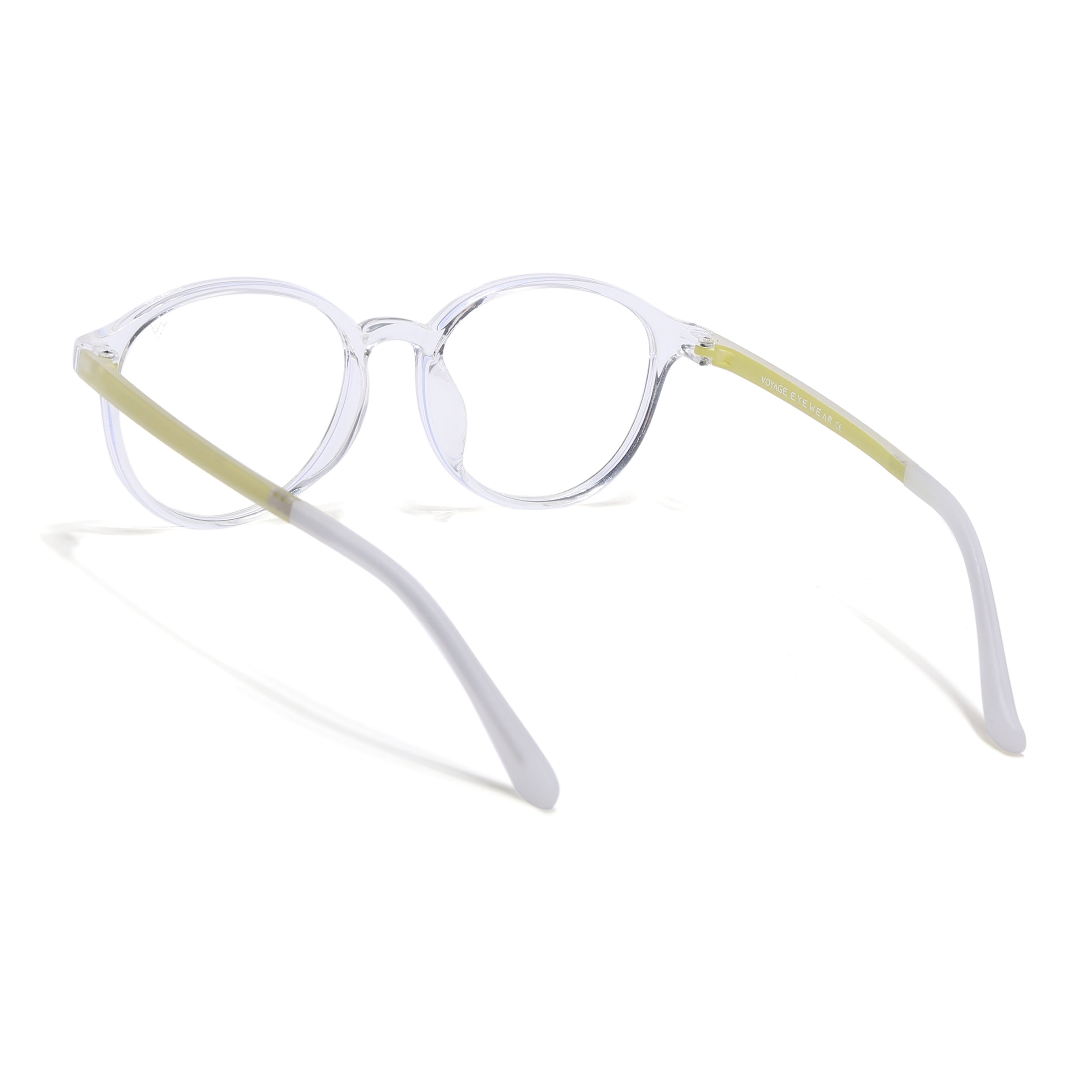 Voyage Air Transparent Round Eyeglasses for Men & Women (910MG4381-C4)