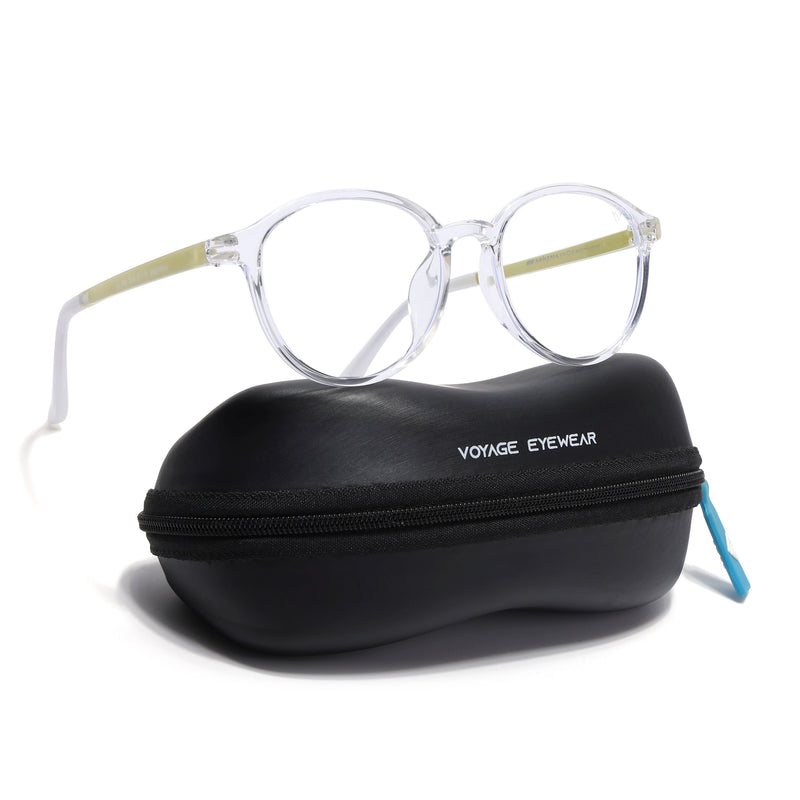 Voyage Air Transparent Round Eyeglasses for Men & Women (910MG4381-C4)