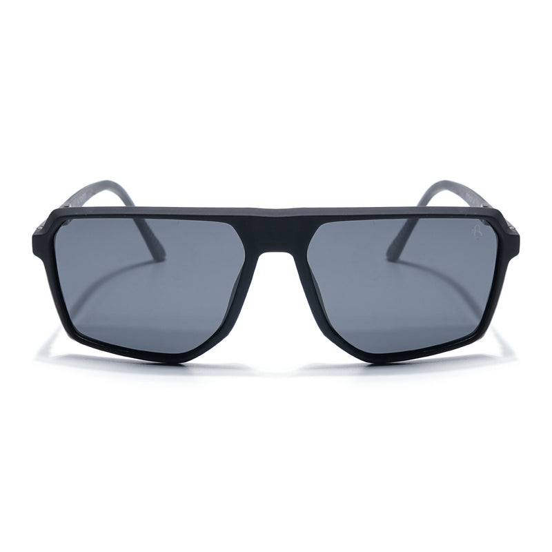 Eyejack Black Wayfarer Polarized Sunglasses for Men & Women (91127PCL1132)