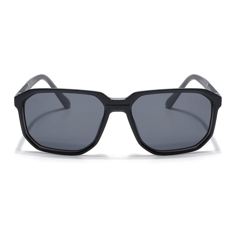 Eyejack Matt Black Wayfarer Polarized Sunglasses for Men & Women (91128PCL1138)