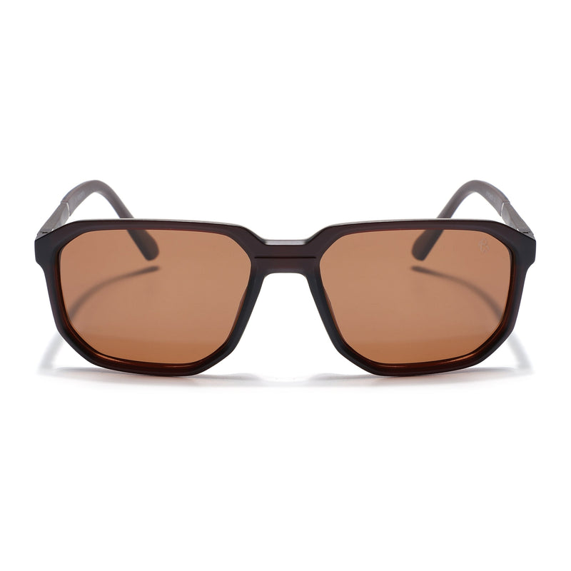 Eyejack Brown Wayfarer Polarized Sunglasses for Men & Women (91128PCL1139)