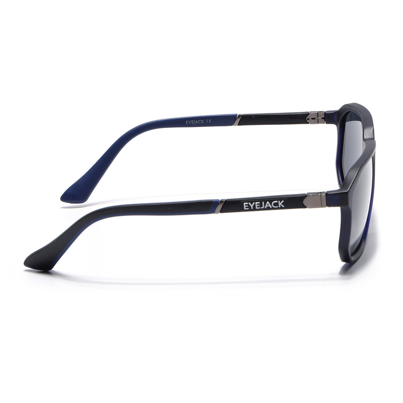 Eyejack Blue Wayfarer Polarized Sunglasses for Men & Women (91128PCL1140)