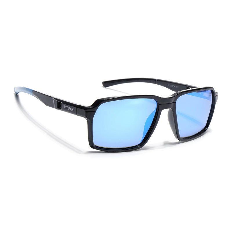 Torque I Shine Black Wayfarer Polarized Sunglasses (91141PCL1144)
