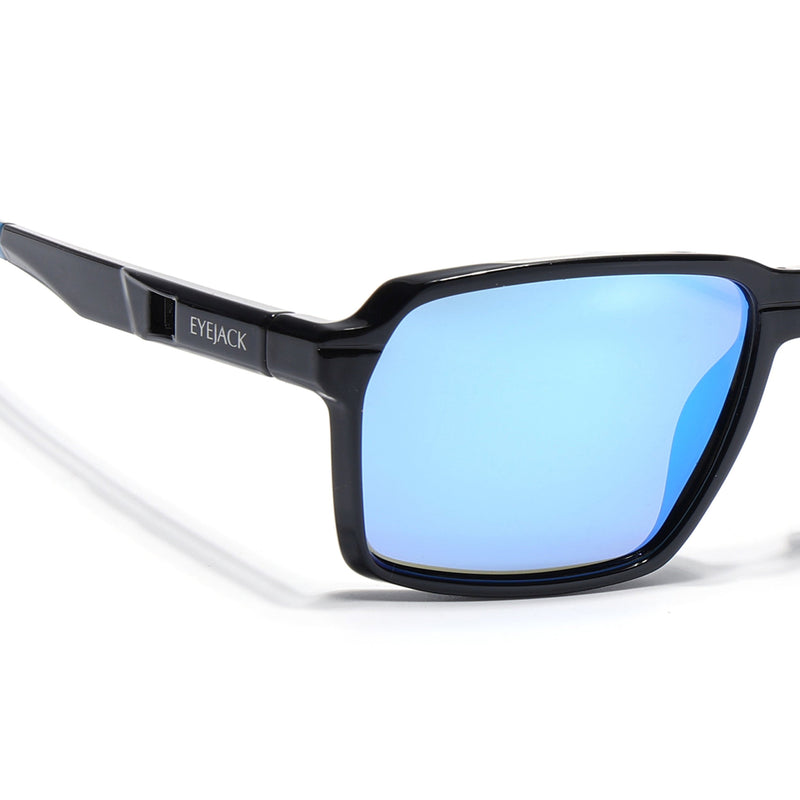 Torque I Shine Black Wayfarer Polarized Sunglasses (91141PCL1144)