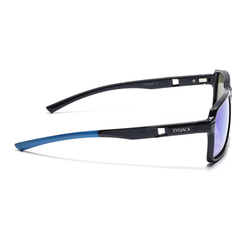 Torque I Shine Black Wayfarer Polarized Sunglasses (91141PCL1144)