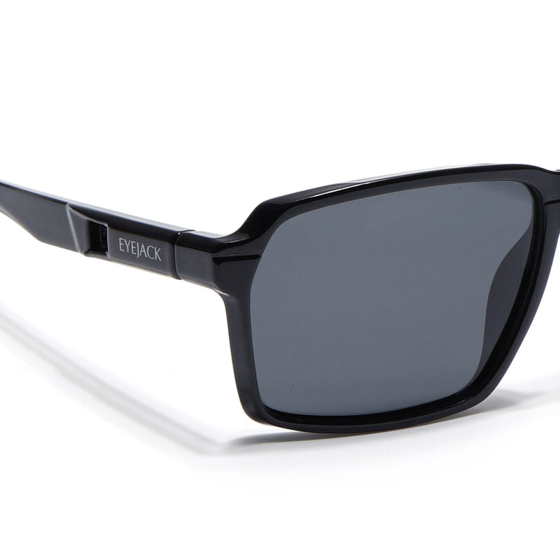 Torque I Shine Black Wayfarer Polarized Sunglasses (91141PCL1191)