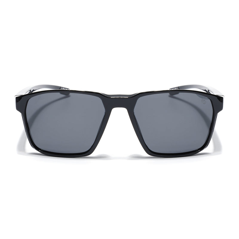 Eyejack Black Square Polarized Sunglasses for Men & Women (91143PCL1147)