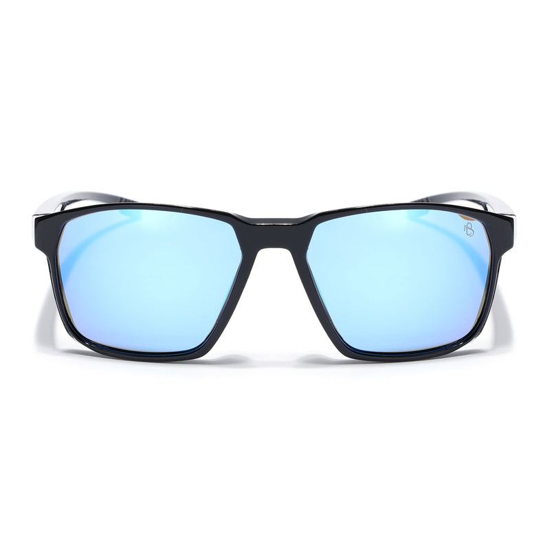Eyejack Shine Black Square Polarized Sunglasses for Men & Women (91143PCL1149)