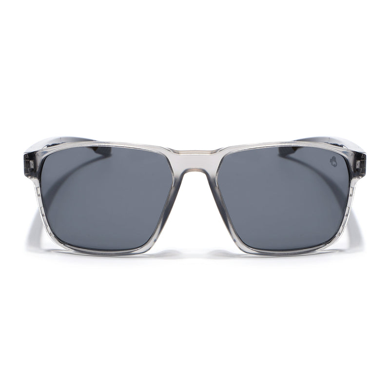 Eyejack Grey Square Polarized Sunglasses for Men & Women (91143PCL1150)