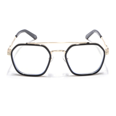 Voyage Black & Golden Wayfarer Eyeglasses for Men & Women (913MG5166-C1)
