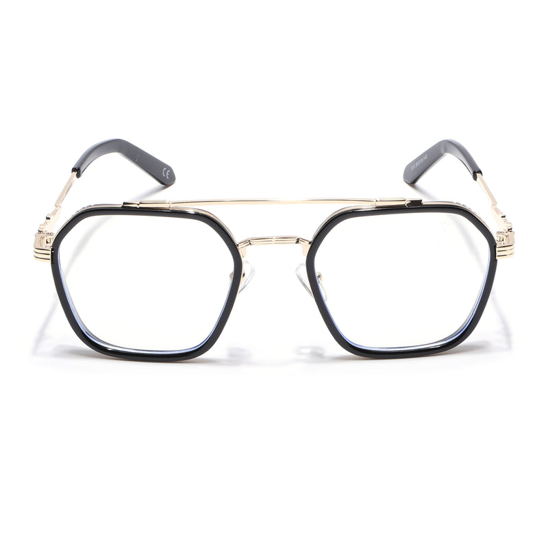 Voyage Black & Golden Wayfarer Eyeglasses for Men & Women (913MG5166-C1)
