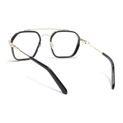 Voyage Black & Golden Wayfarer Eyeglasses for Men & Women (913MG5166-C1)
