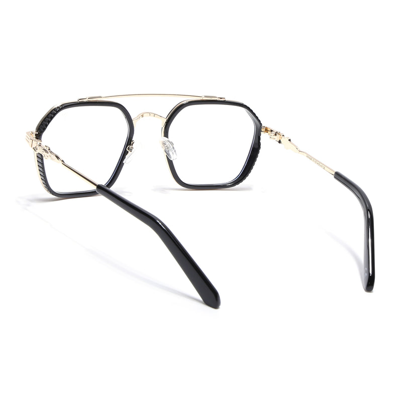 Voyage Black & Golden Wayfarer Eyeglasses for Men & Women (913MG5166-C1)