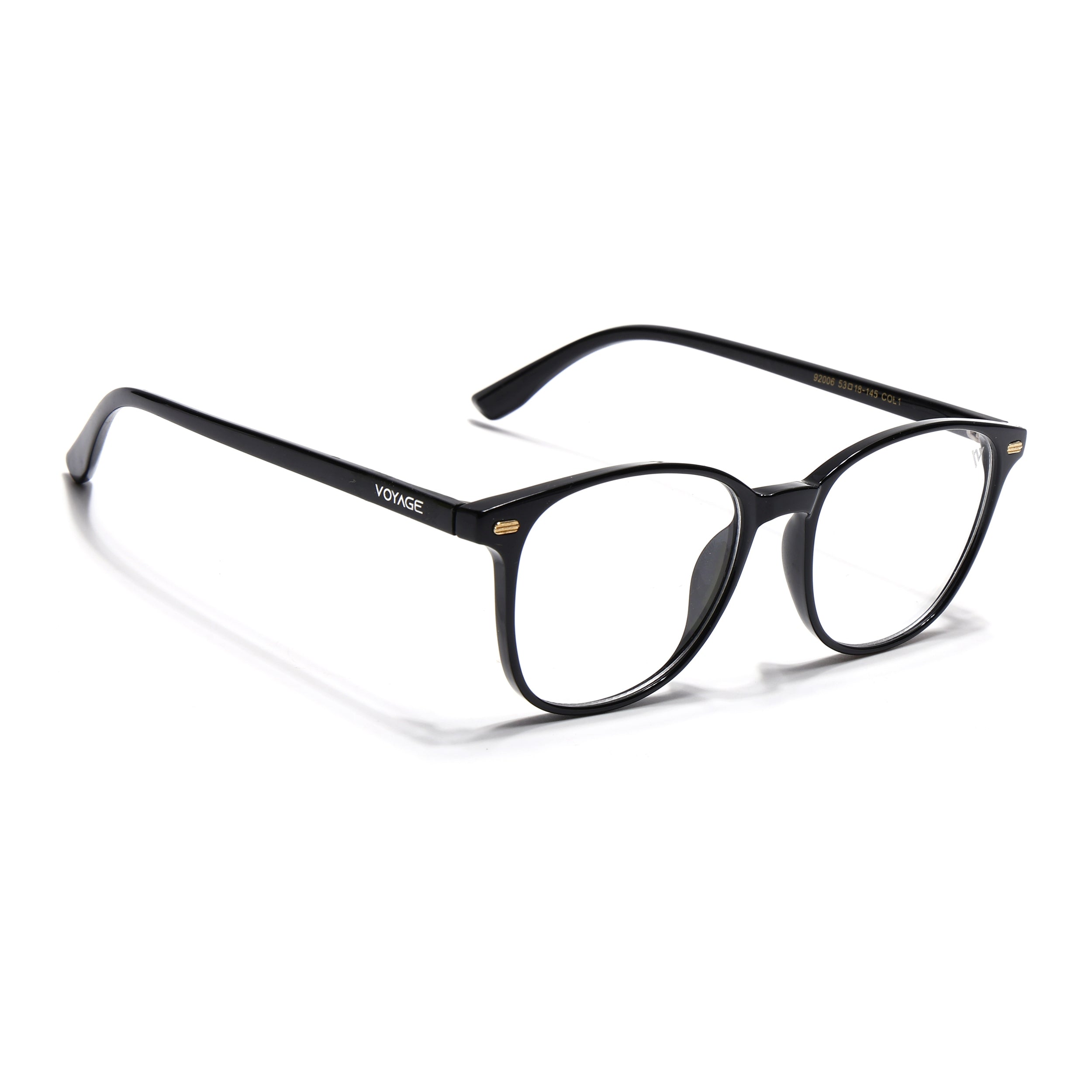 Voyage Shine Black Square Eyeglasses for Men & Women (92006MG4723-C1)