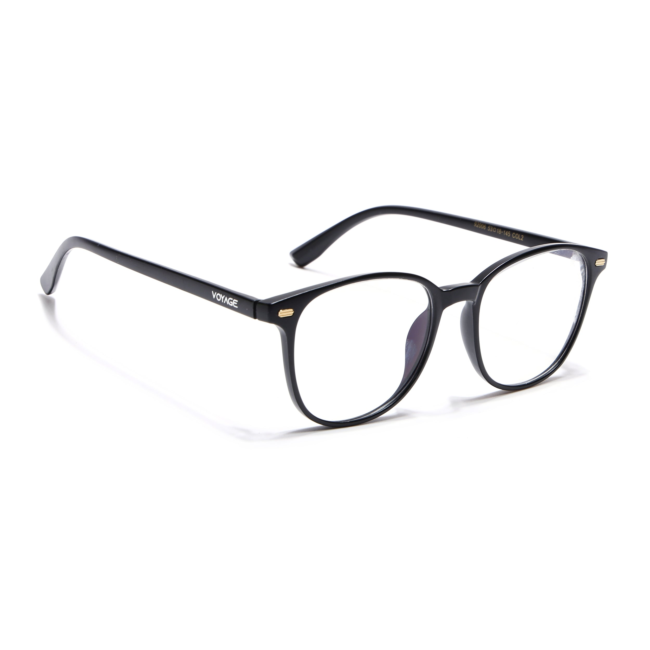 Voyage Matt Black Square Eyeglasses for Men & Women (92006MG4724-C2)
