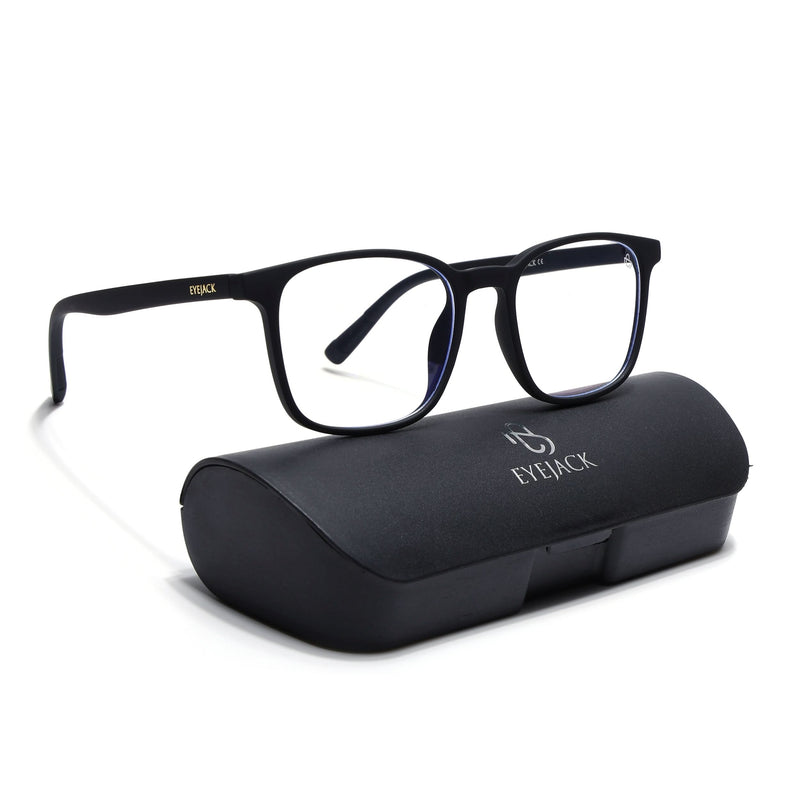 Eyejack NEO Black Wayfarer Eyeglasses for Men & Women (92016CL1184-C1)